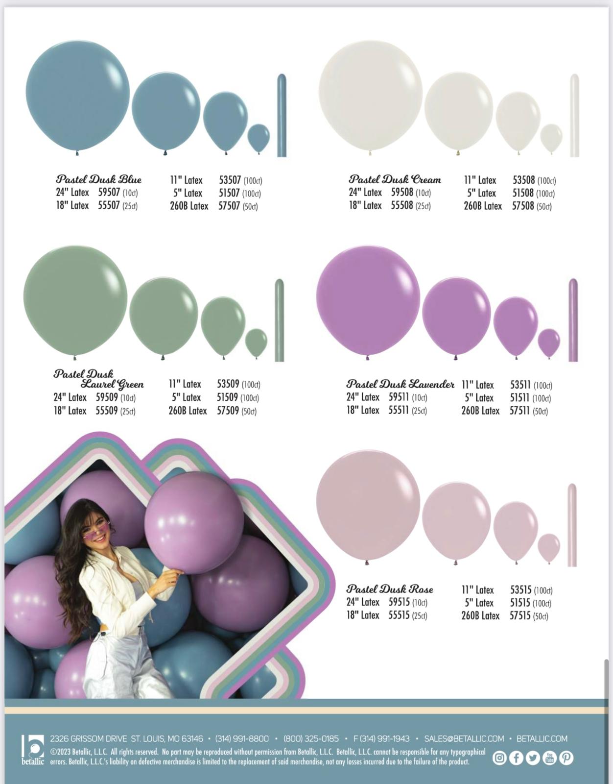 Pastel Dusk Balloons balloons supplier