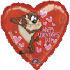 V - 18" Foil Heart - TAZ Valentine balloon