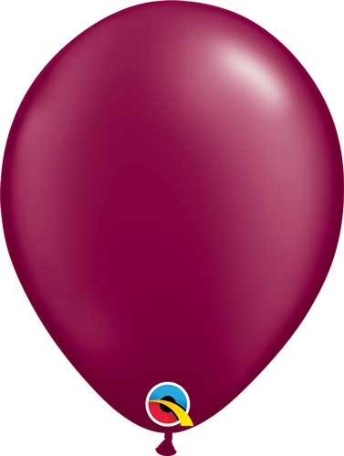 Q (100) 11" Pearl Burgundy balloons