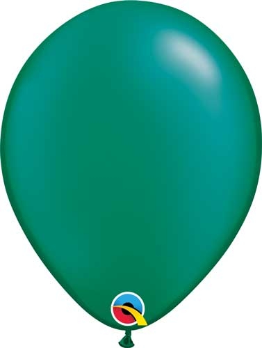 Q (100) 11" Pearl Emerald Green balloons