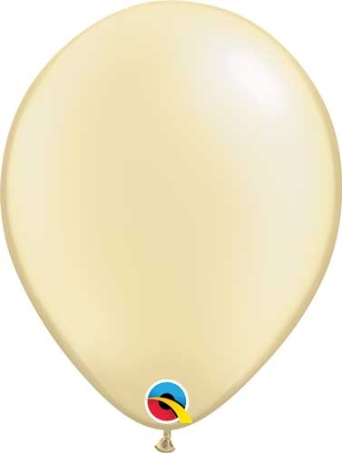 Q (100) 11" Pearl Ivory balloons