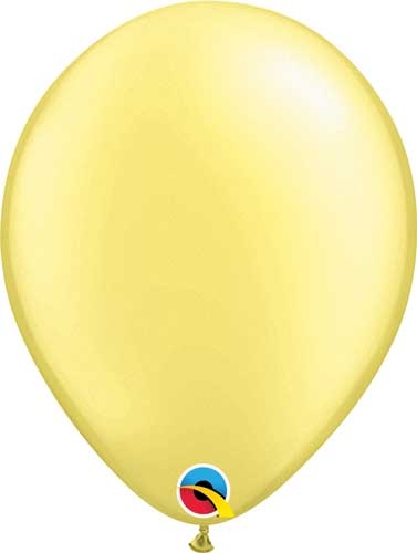 Q (100) 11" Pearl Lemon Chiffon balloons