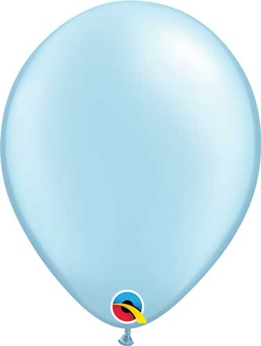 Q (100) 11" Pearl Light Blue balloons
