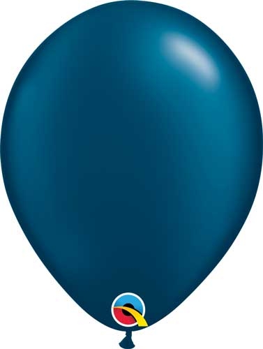 Q (100) 11" Pearl Midnight Blue balloons