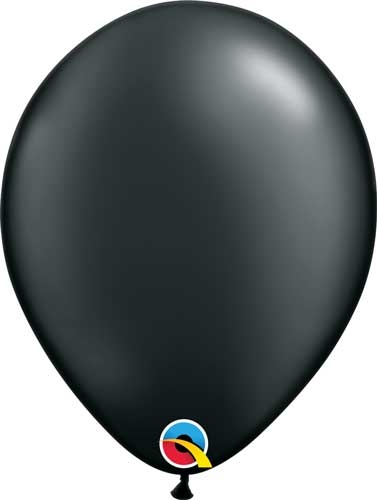 Q (100) 11" Pearl Onyx Black balloons