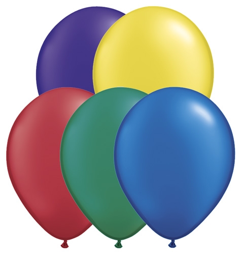 Q (100) 11" Pearl Radiant Assorted balloons