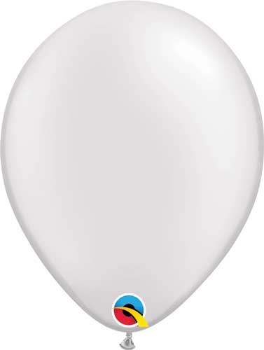 Q (100) 11" Pearl White balloons