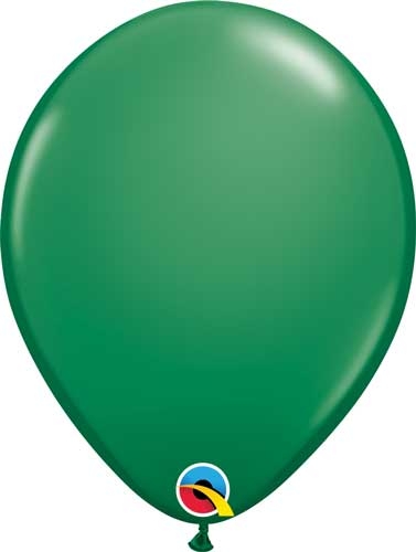 Q (100) 11" Standard Green balloons
