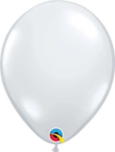 Q (100) 5" Jewel Diamond Clear balloons