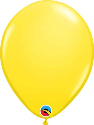 Q (100) 5" Standard Yellow balloons