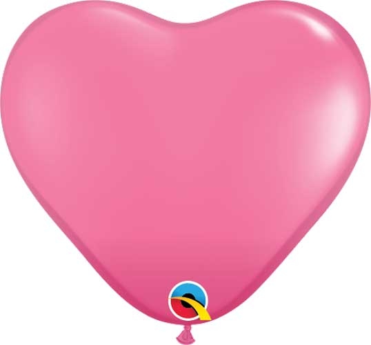 (100) 6" Heart Fashion Rose balloons