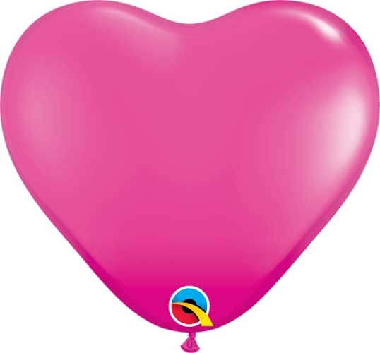 (100) 6" Heart Fashion Wild Berry balloons