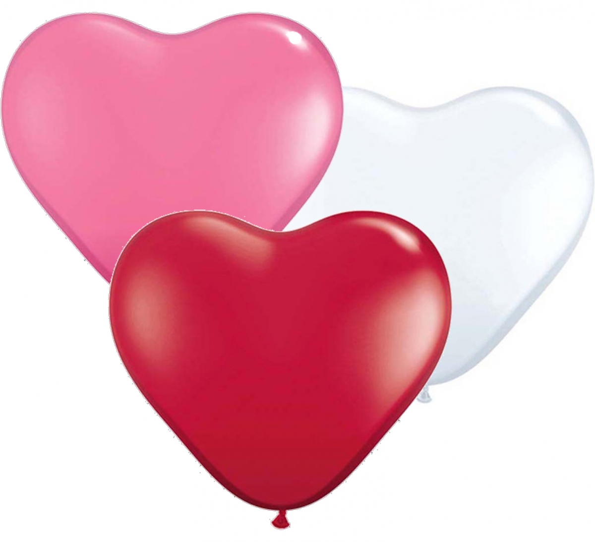 (100) 6" Heart Love Assorted balloons