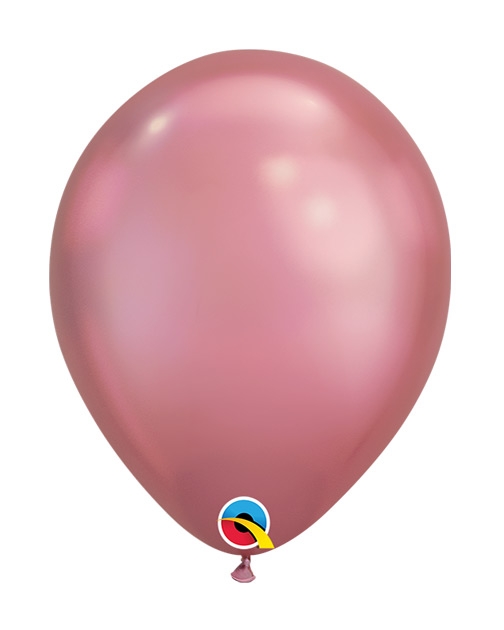 Q (100) 7" Chrome Mauve Balloons balloons