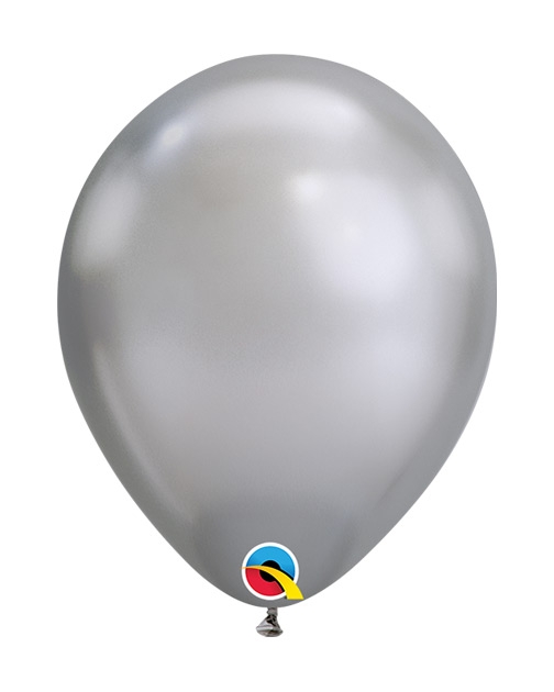 Q (100) 7" Chrome Silver Balloons balloons