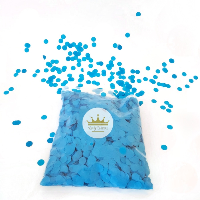 (100gr) 1cm Round Tissue Paper  Blue Confetti
