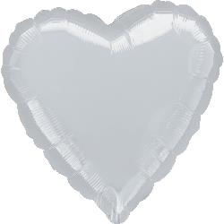 18" VLP Foil Heart - Silver balloon