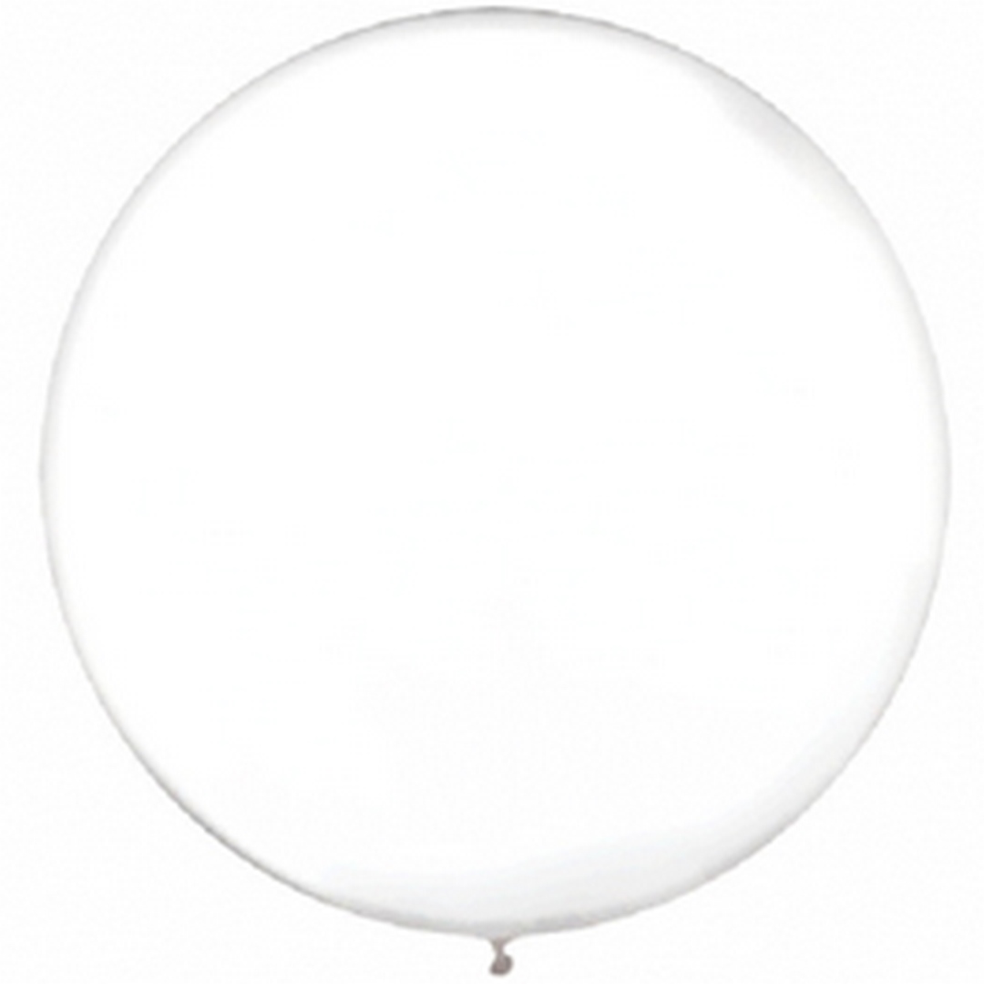 ECONO (4) 24" Round Latex White balloons