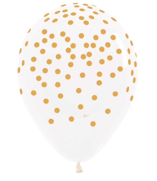 SEM (50) 11" Gold Confetti balloons