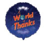 9" Foil - World of Thanks Airfill Heat Seal Required balloon