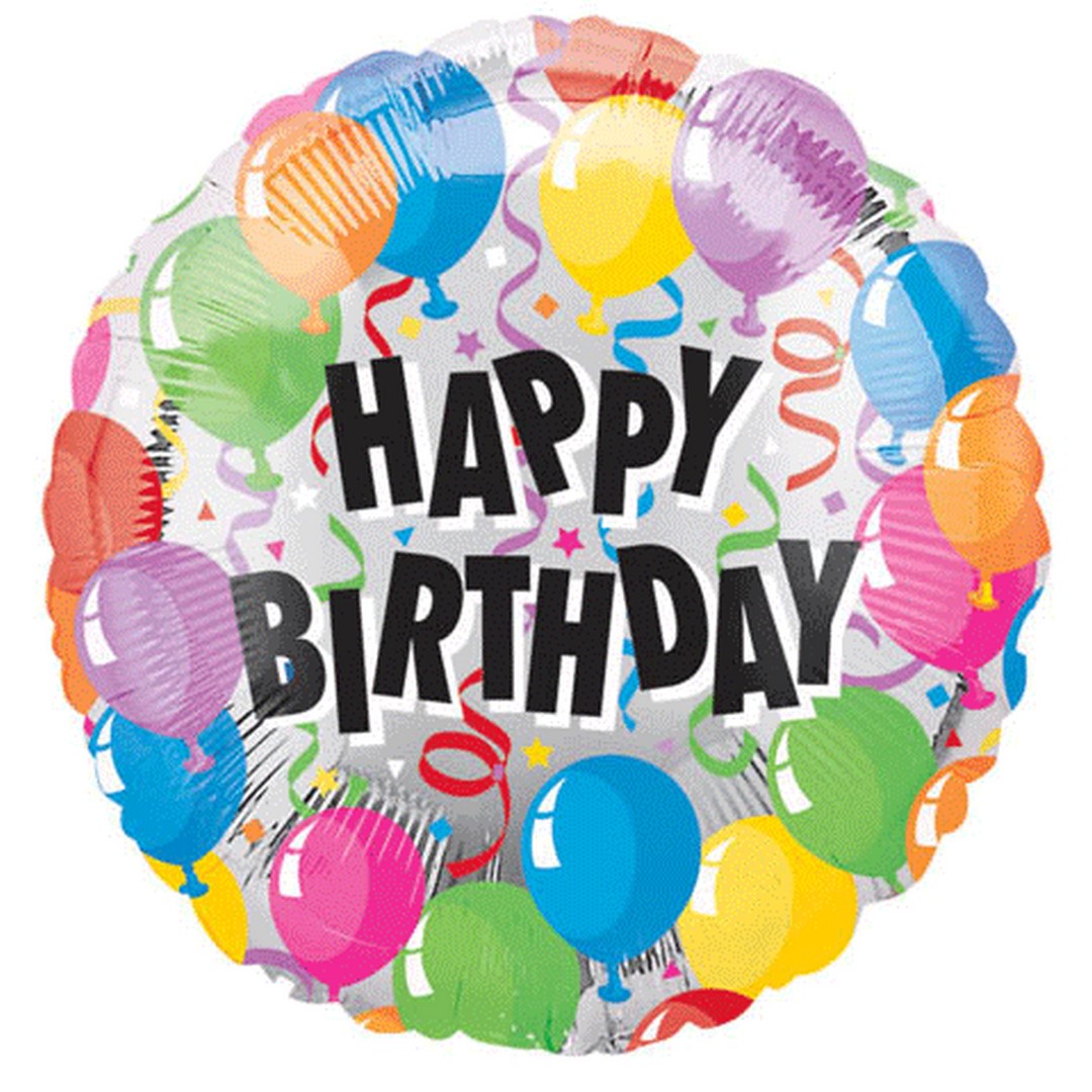 18" VLP Happy Birthday Balloons balloon