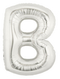 7" Megaloon JR - Letter B - Silver Airfill Heat Seal Required balloon