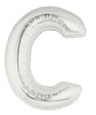7" Megaloon JR - Letter C - Silver Airfill Heat Seal Required balloon