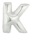 7" Megaloon JR - Letter K - Silver Airfill Heat Seal Required balloon