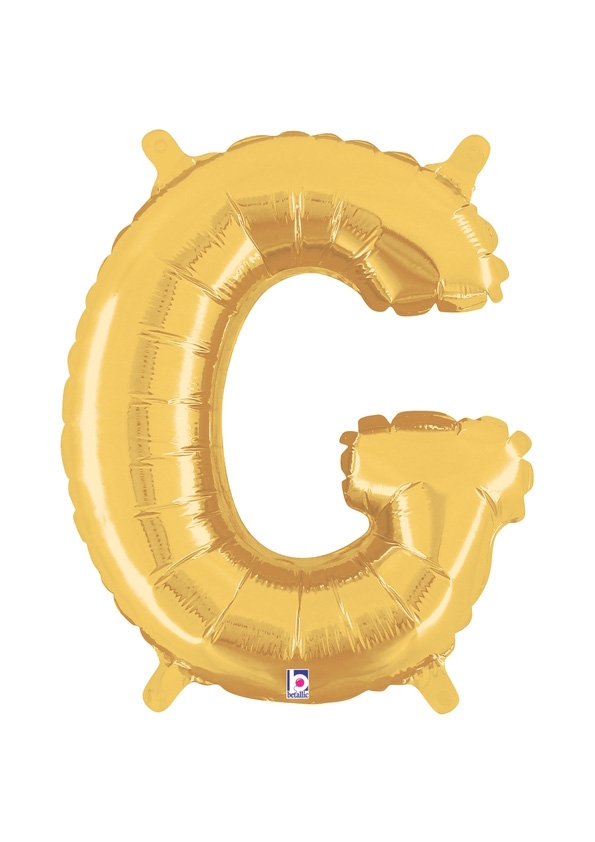 14" Letter G - Gold Packaged Self-Sealing Airfill balloon