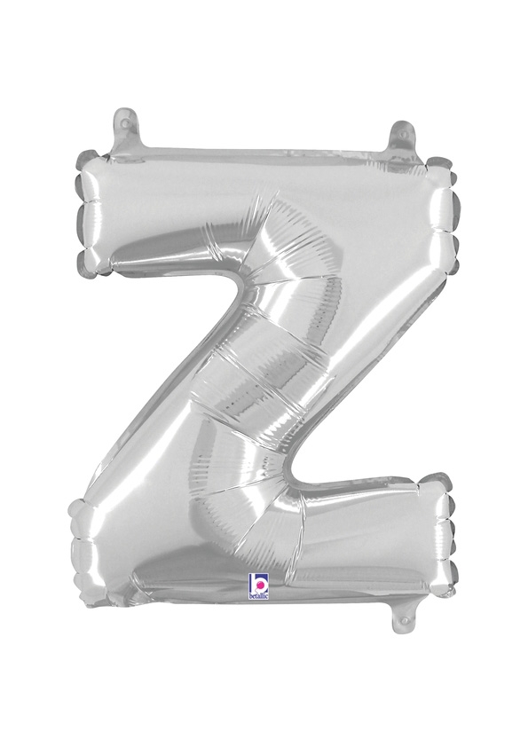 14" Letter Z - Silver Packaged Self-Sealing Airfill balloon