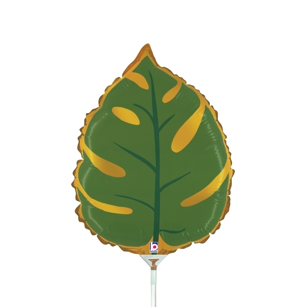14" Mini Air Shape Tropical Leaf Frond Air fill Heat Seal Required balloon