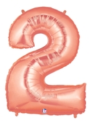 40" Megaloon - Number #2 - Rose Gold balloon