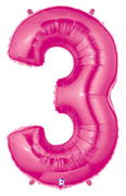 40" Megaloon Pink Number 3 balloon