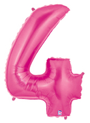 40" Megaloon Pink Number 4 balloon