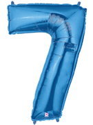 40" Megaloon Blue Number 7 balloon