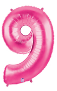 40" Megaloon Pink Number 9 balloon