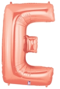40" Megaloon - Letter E - Rose Gold balloon *Polybagged