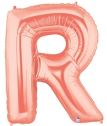 40" Megaloon - Letter R - Rose Gold balloon *POLYBAGGED