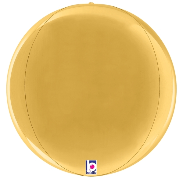 15" Gold Globe Foil Orbz Balloon