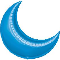 Shape Crescent Blue 35" balloon