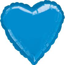 32" Foil Heart Metallic Blue balloon