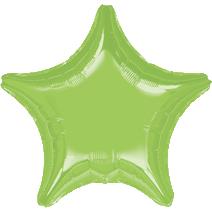 32" Foil Star Metallic Lime Green balloon
