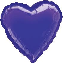 32" Foil Heart Metallic Purple balloon