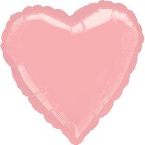 32" Foil Heart Metallic Pearl Pastel Pink balloon