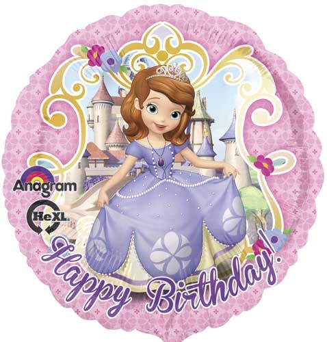 18" Foil - Sofia The First Happy Birthday balloon