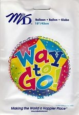 18" Foil - Way To Go (Congratulations) balloon