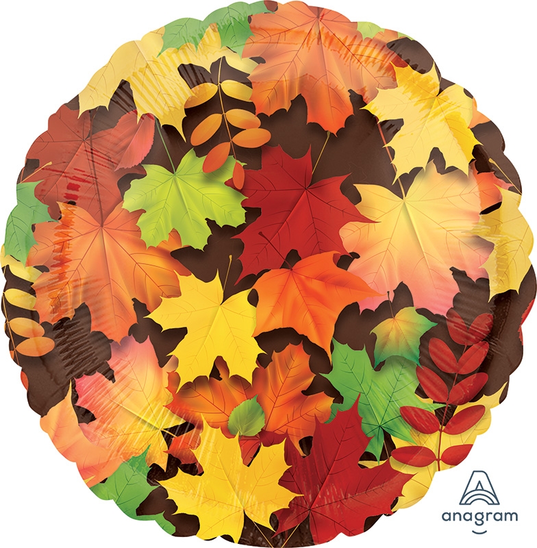 18" Autumn Colorful Leaves Fall Thanksgiving balloon