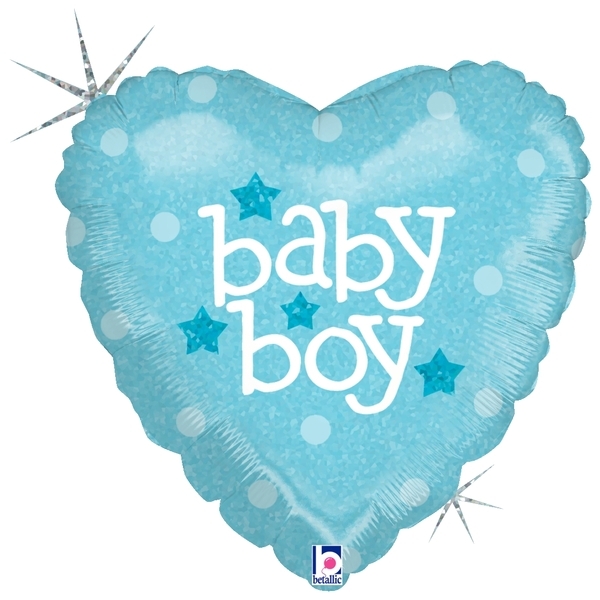 18" Baby Boy Heart balloon