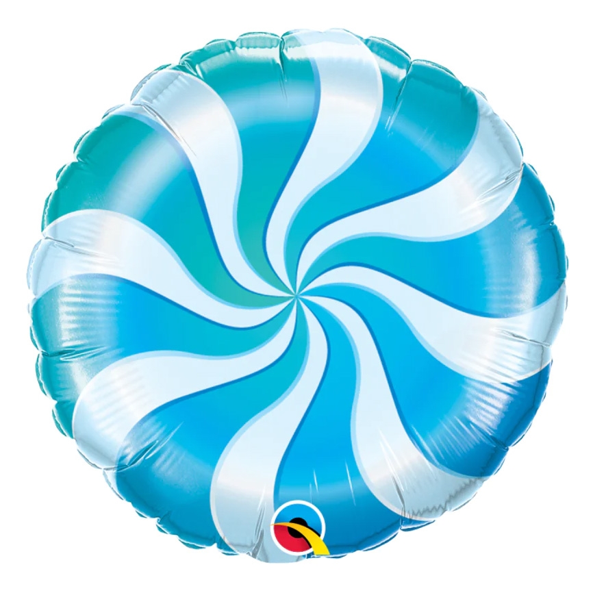 18" Blue Candy Swirl balloon  *Unpacked