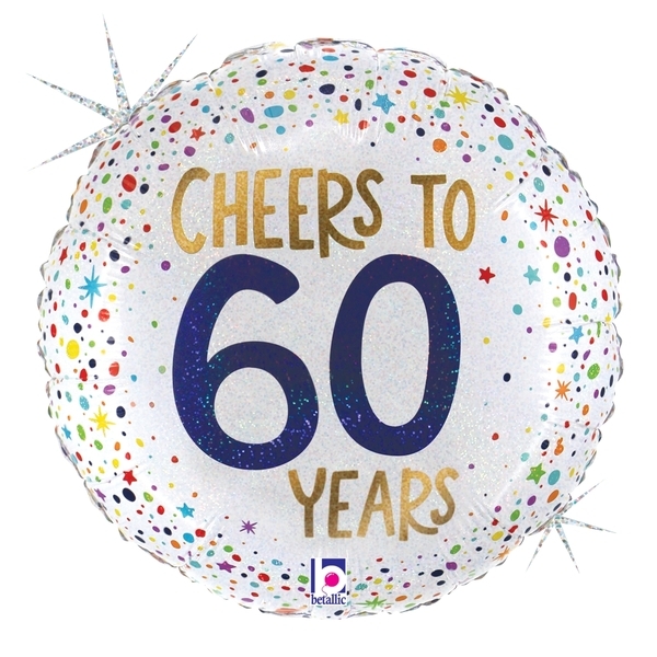 18" Cheers to 60 Years Balloon